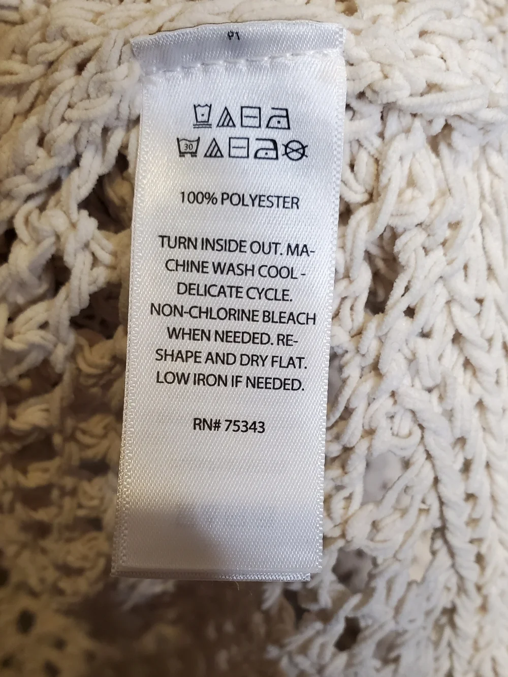 307. NWOT - Nicole Miller Atelier Open Crochet Knit Hoodie - Picture 4 of 4